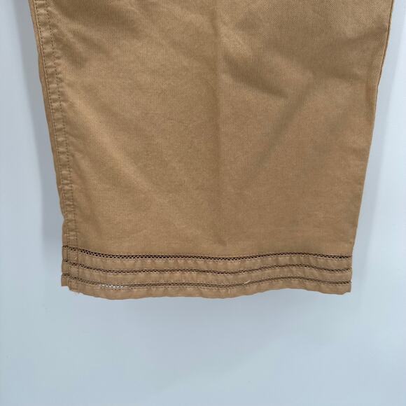 Coldwater Creek NWT Bi Stretch Novelty Twill Cropped Pants Khaki // 18 - Picture 7 of 10